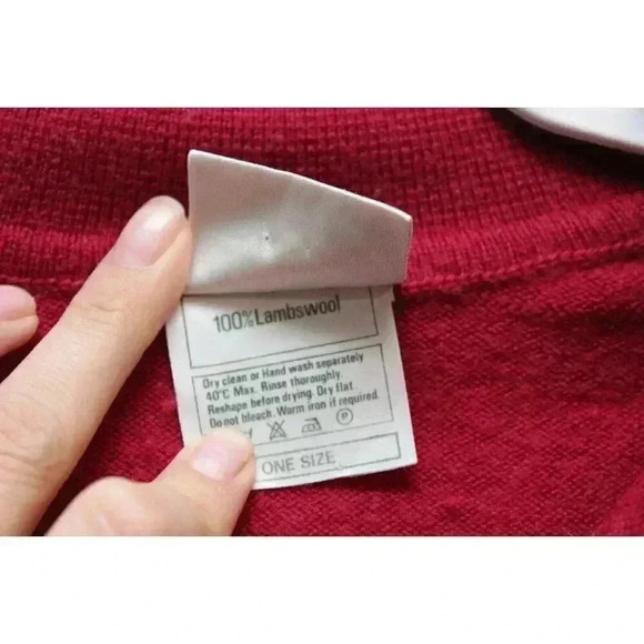 Laura Ashley Collared Henley Sweater Blouse Size XL 100% Lambswool Preppy - Picture 8 of 11